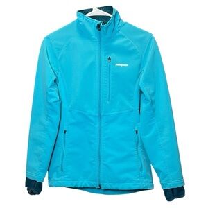 Patagonia aqua soft shell zip front jacket size XS